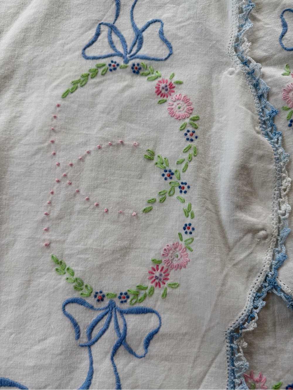 Vintage linen + cotton hand embroidered top - Picture 6 of 14